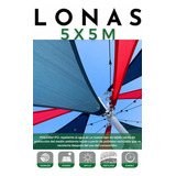 Lona 5x5 M Roja Triangular 95% Protección Uv