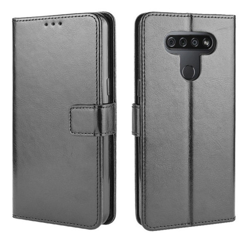 Funda De Anticaída Para LG K51 Q51 De Cuero Flip Cartera