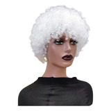 Peruca Branca White Curly Wig Personagem Anjinho Papai Noel