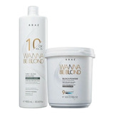 Kit Pó Descolorante Wanna Be Blond 500g + Oxidante Braé