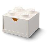 Lego Contenedor Cajon Desk 4 Bloque Apilable De Escritorio Color Blanco