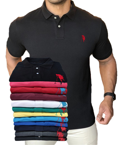 Kit 3 Camisa Gola Polo Plus Size G1 / G2 / G3 Grandes Marcas