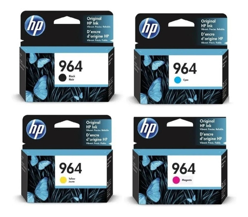 Pack 4 Tintas Hp 964 Originales Hp 9010 9016 9018 9020