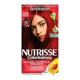 Kit Tintura Garnier  Nutrisse Coloríssimos Mascarilla Nutricolor Permanente Tono 4460 Borgoña Para Cabello