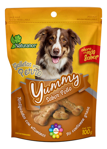 Yummy Galletas Para Perro Snacks Sabor Pollo 100 Grs