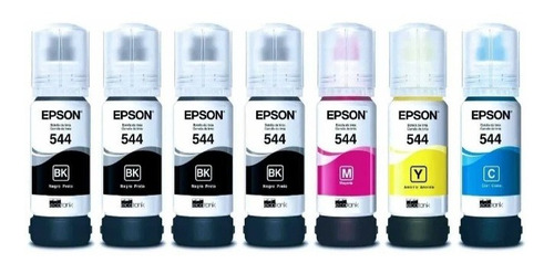 Tinta P/ Epson Kit C/9 Refil T544 65ml  B/c/m/y L3150 L3110 