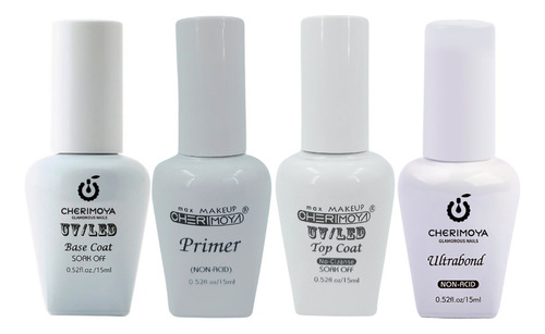 Base Top Coat Ultrabond + Primer Cherimoya 15 Ml Kit 4