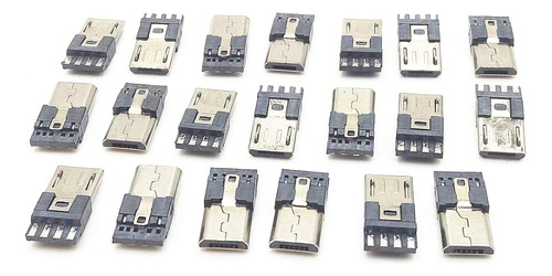 20 Pcs Micro Usb Masculino Tipo B Conector De Soldadura De P