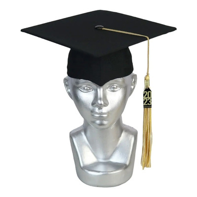 Birrete Negro Niños Sombrero Graduación Borla + Dije Color Dorado Talla Infantil | MercadoLibre