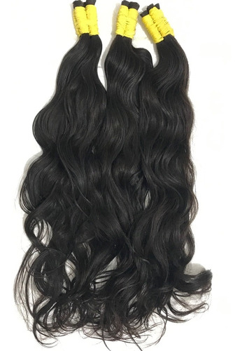 Cabelo Humano Natural Virgem Ondulado 50/55cm - 100 Gramas.