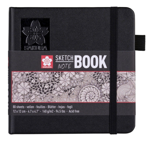 Cuaderno Sakura Sketchbook Hojas Blanco Crema 80 Hojas  Lisa 1 Materias Unidad X 1 12cm X 12cm Sketchbook Note