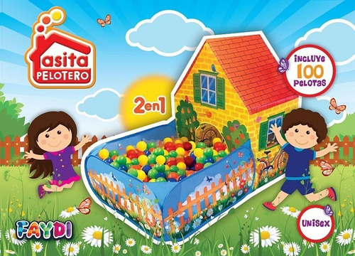 Casita Pelotero Infantil 2 En 1 X 100 Pelotas  Faydi 405-005