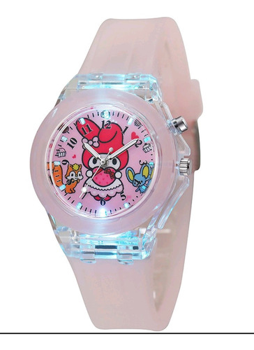 Reloj Con Luz Luminoso Melody Kitty Cinnamorol Purin Kawai