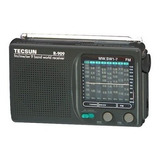 Rádio Tecsun R-909 Am Fm Sw1-7 Ondas Curtas Faixas Mundiais