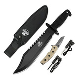 Mossy Oak Cuchillo Bowie De Supervivencia De 15 Pulgadas Y C