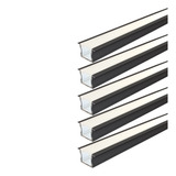 Kit 5 Perfil Aluminio Embutir 25mm Drywall Gesso Fita Led