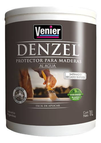 Denzel Lasur Protector Al Agua Satinado 1 L Venier Pdm