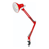 Lámpara De Escritorio Adir 4722 Brazo Flexible Rojo 40 W