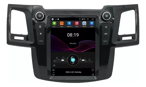 Radio Android Tipo Tesla Vertical Toyota Fortuner Hilux 