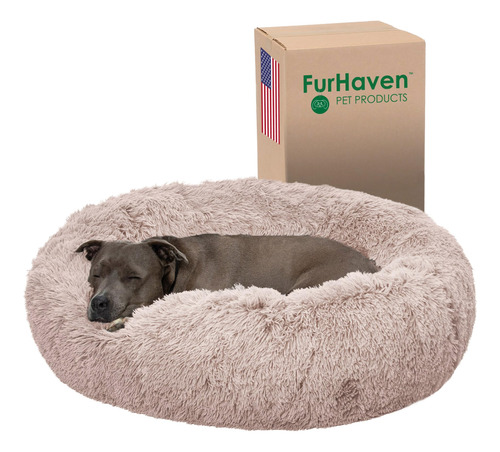 Furhaven Cama Para Mascotas, Para Perros Y Gatos, Cama Redon