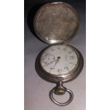 Antiguo Reloj De Bolsillo Longines Caja De Plata Trabajada