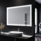 Prifayer Espejo De Baño Led De 36 X 28 Con Luces, 3 Colores