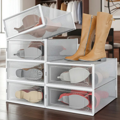Cajas Apilables Para Botas Largas Plástico Blanco 6 Piezas Con Ventilación | Envío gratis
