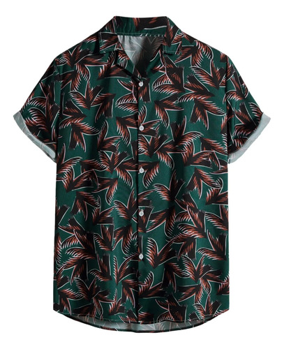 Camisa De Gran Tamaño Para Hombre Con Estampado Étnico, Cami