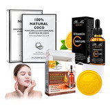 Kit Serum+ 10 Mascarillas+ Jabon Control Graso Anti Acne