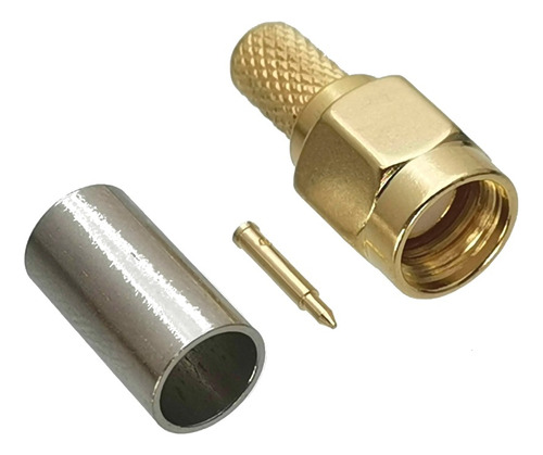 Conector Sma Macho Para Cable Rg58 50 Ohms Para Crimpar