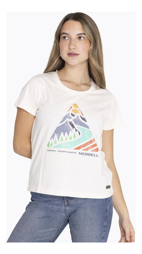 Polera M/c Merrell T-shirt Short Sleeve Blanco Mujer