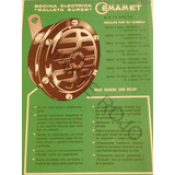 Antiguo Folleto Bocina Caracol Galleta Marca Cemamet Año 69