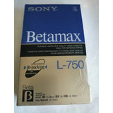 Cassete Beta Sony Betamax L-750 Virgen Nuevo Sin Usar