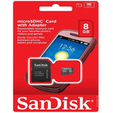 Sandisk Microsdhc Clase 2 Tarjeta De 8 Gb Con Adaptador Sd 