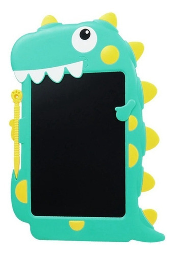 Lousa Magica Tablet Infantil Lcd Dinossauro Cor Verde-claro