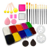 Kit Maquillaje Pinta Caritas. Activa Con Agua