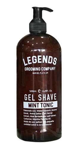 Gel Para Afeitar Shave Legends Mint Tonic X 500 Ml
