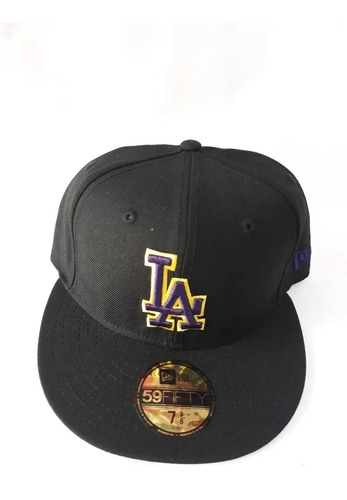 Gorra Dodgers Negra Letra Morada 59fifty
