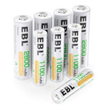 Ebl Bateras Recargables Aa De 2800 Mah (paquete De 4) Y Pila