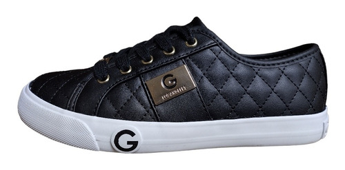 Tenis Guess Ggbyrone 5-c  Negro Blanco Casual Original Flat