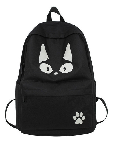 Mochila Luminosa Mochila De Tela Oxford Estampado De Gato