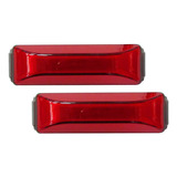 Mica Rectangular Lateral Roja 4 Leds Gel Alta/baja/estrobo