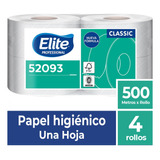  (4 Pack) Papel Higiénico Elite Jumbo, Hs, 500m X4 Rollos