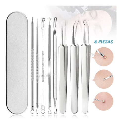 Set Herramientas Acné. Extractor De Espinilla Puntos Negros