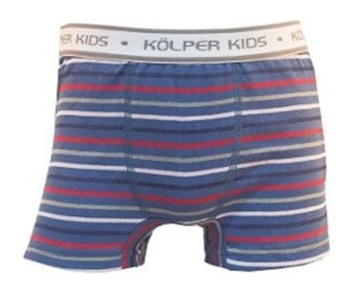 Boxer Niños Algodón Rayado Elastico Kolper 3700 Pack X3