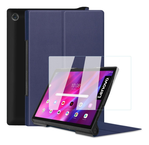 Mica + Funda Smart Para Lenovo Yoga Tab 11 Yt-j706 Azul