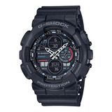 Relógio Casio G-shock Masculino Anadigi Preto Ga-140-1a1dr