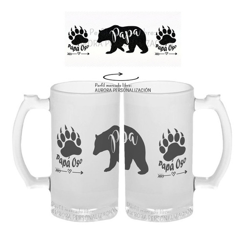 Mug Cervecero Taza Regalo Para Papa Vidrio Opalizado 12