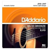Cuerdas Guitarra Electroacústica Daddario Originales Ej10