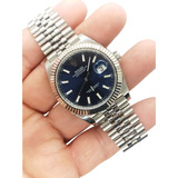 Reloj Compatible Con No Rolex Datejust Blue 41mm